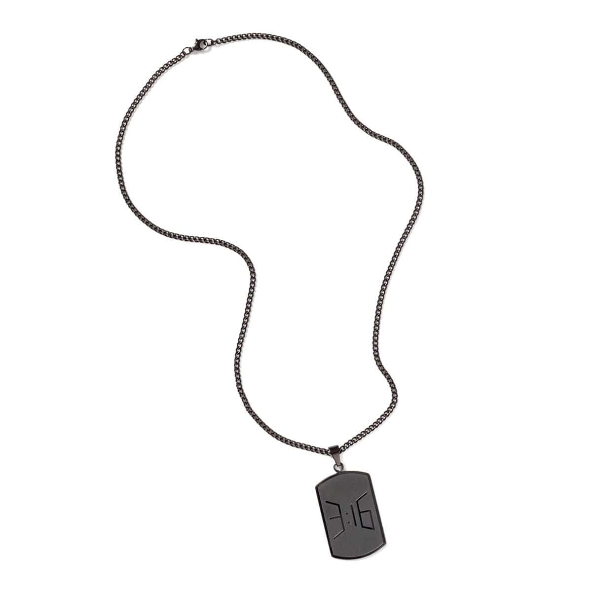 3:16 Collection Jewelry 3:16 Logo Dog Tag - Black