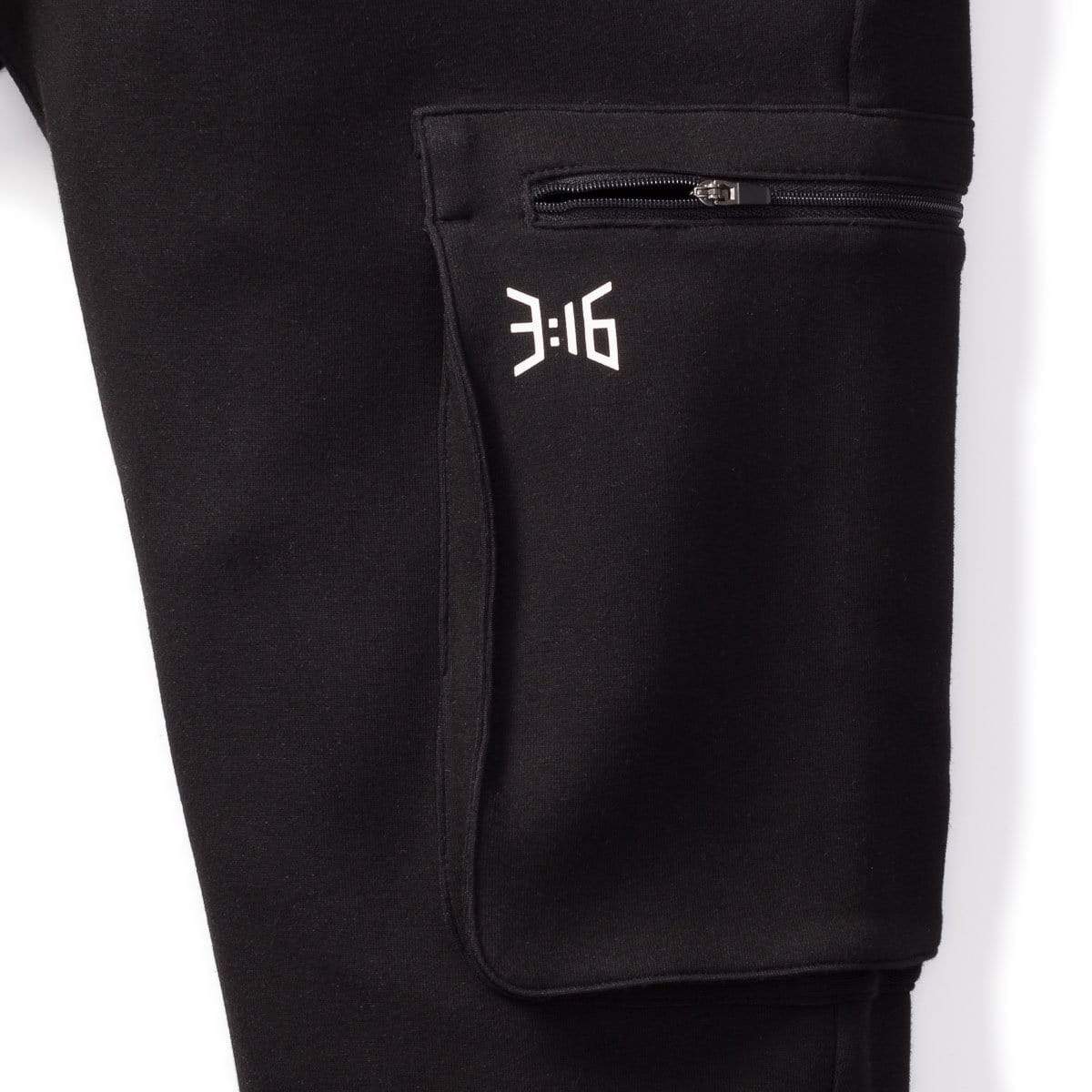 3:16 Collection Bottoms 3:16 Cargo Joggers - Black