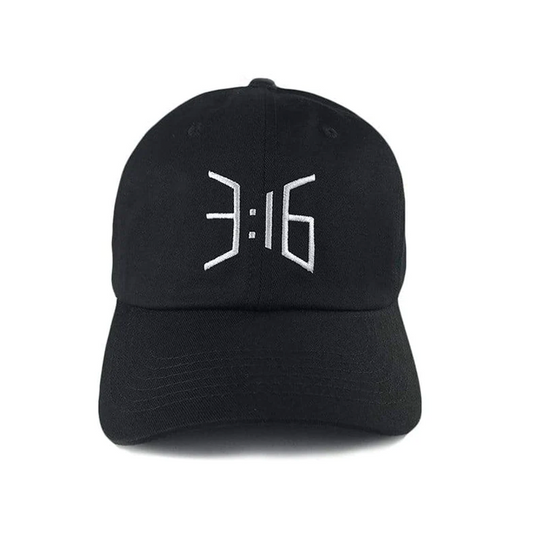 3:16 Collection Hat 3:16 Dad Cap - Black