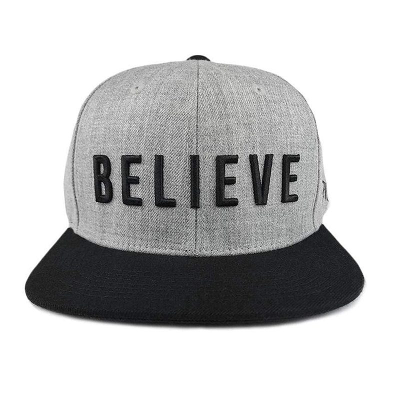 3:16 Collection Hat Believe Snapback Hat - Gray