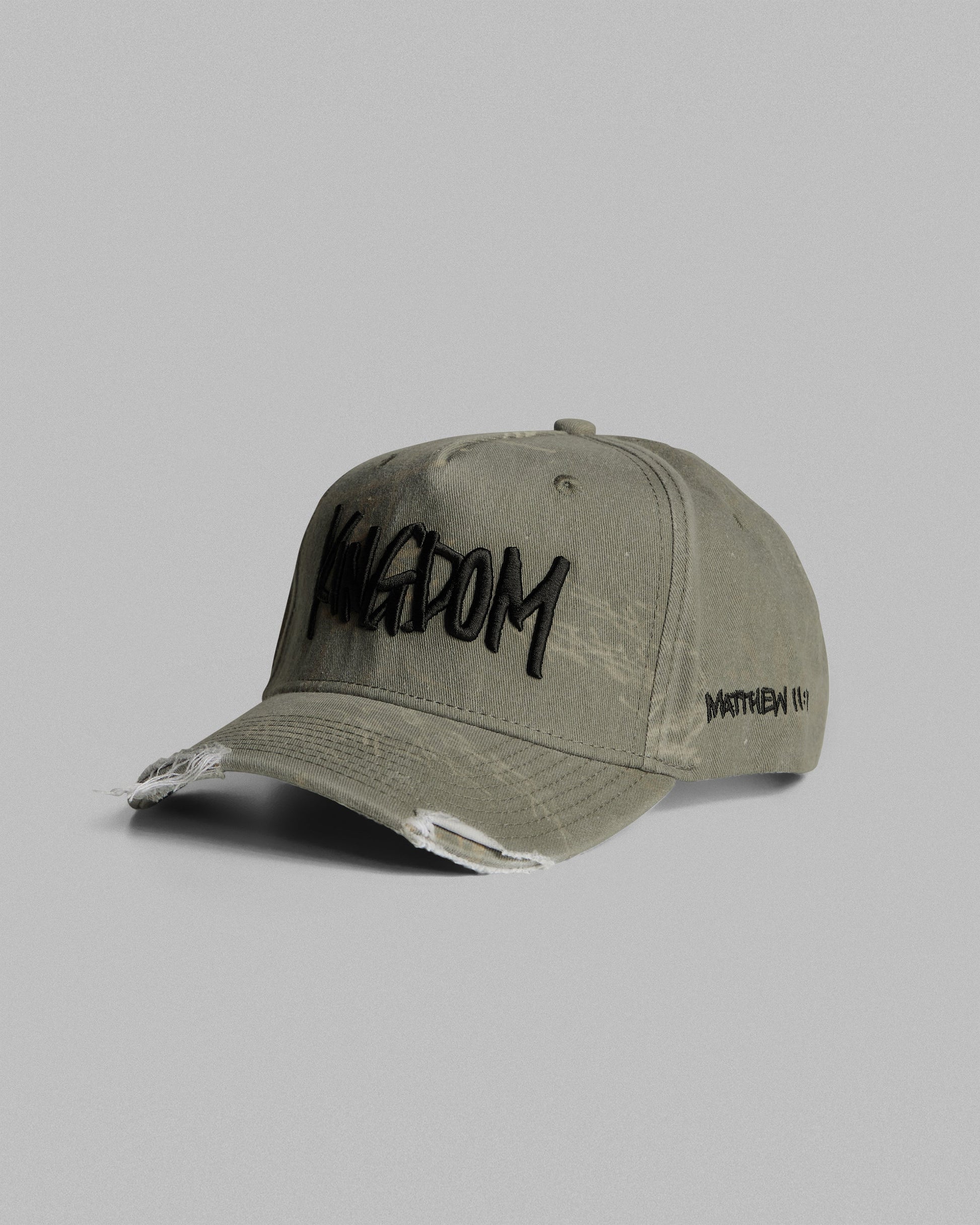3:16 Collection Hat Kingdom Distressed Cap - Olive