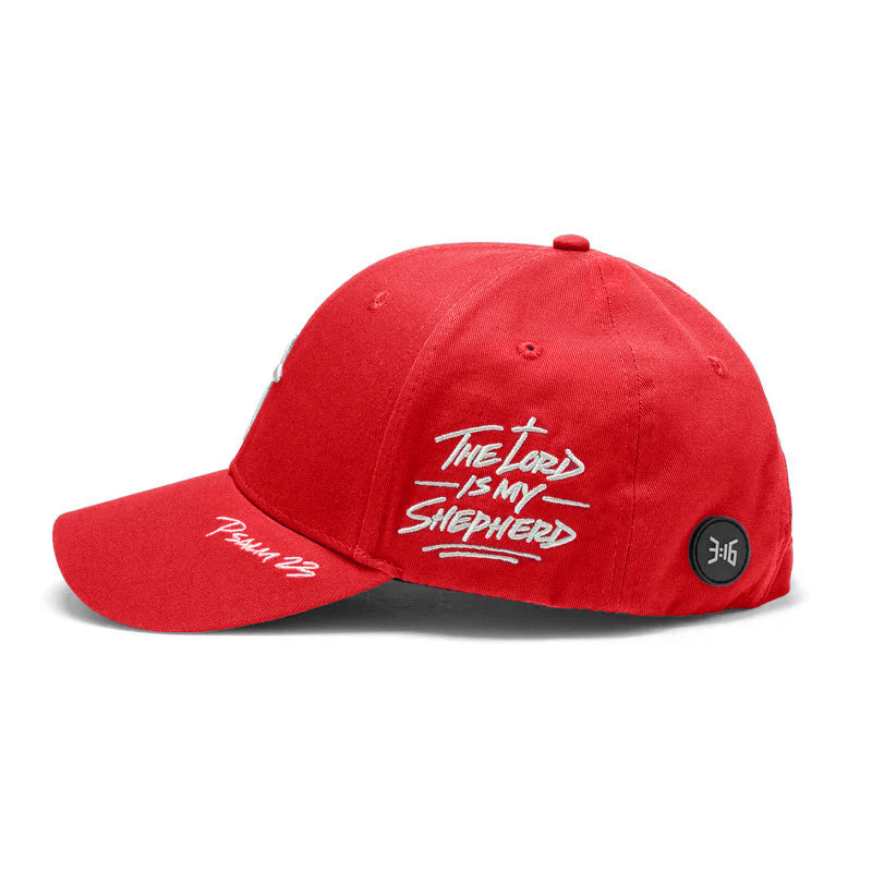 3:16 Collection Hat Psalm 23 - Baseball Cap - Red