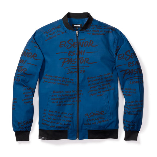 3:16 Collection Jacket Salmo 23 Chaqueta - Azul (Psalm 23 Bomber Jacket)