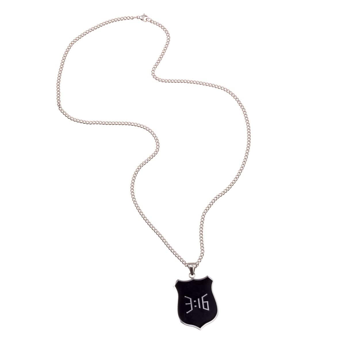 3:16 Collection Jewelry Psalm 23 - Pendant Necklace - Black/Silver