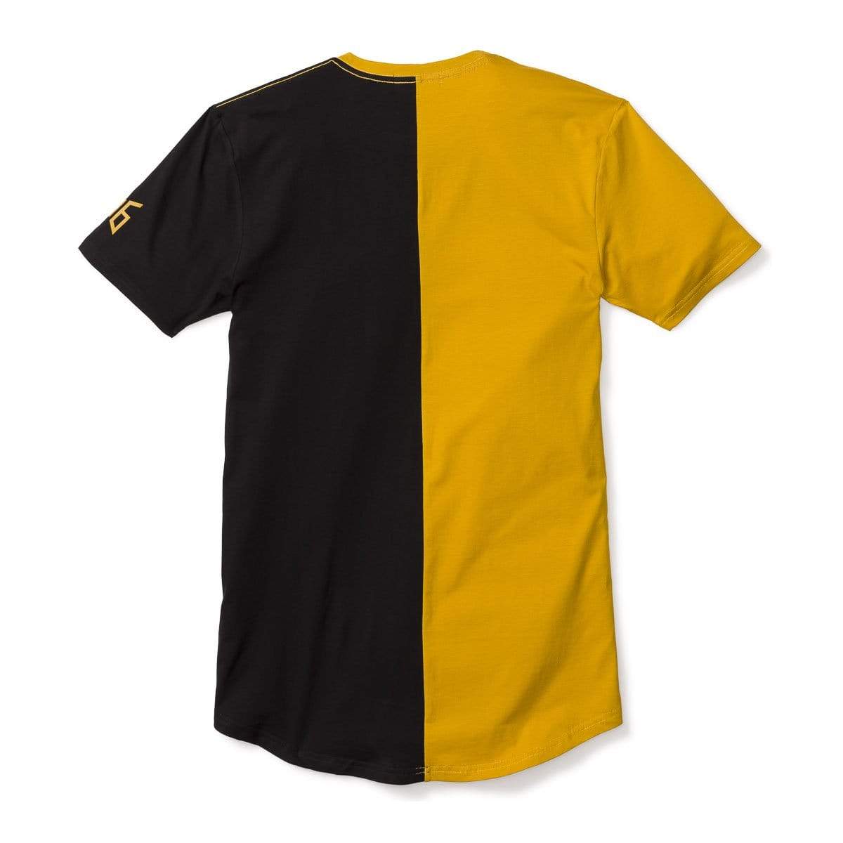 3:16 Collection T-Shirt Salvation Vertical Block Swoop Tee - Black and Gold (Long Body)