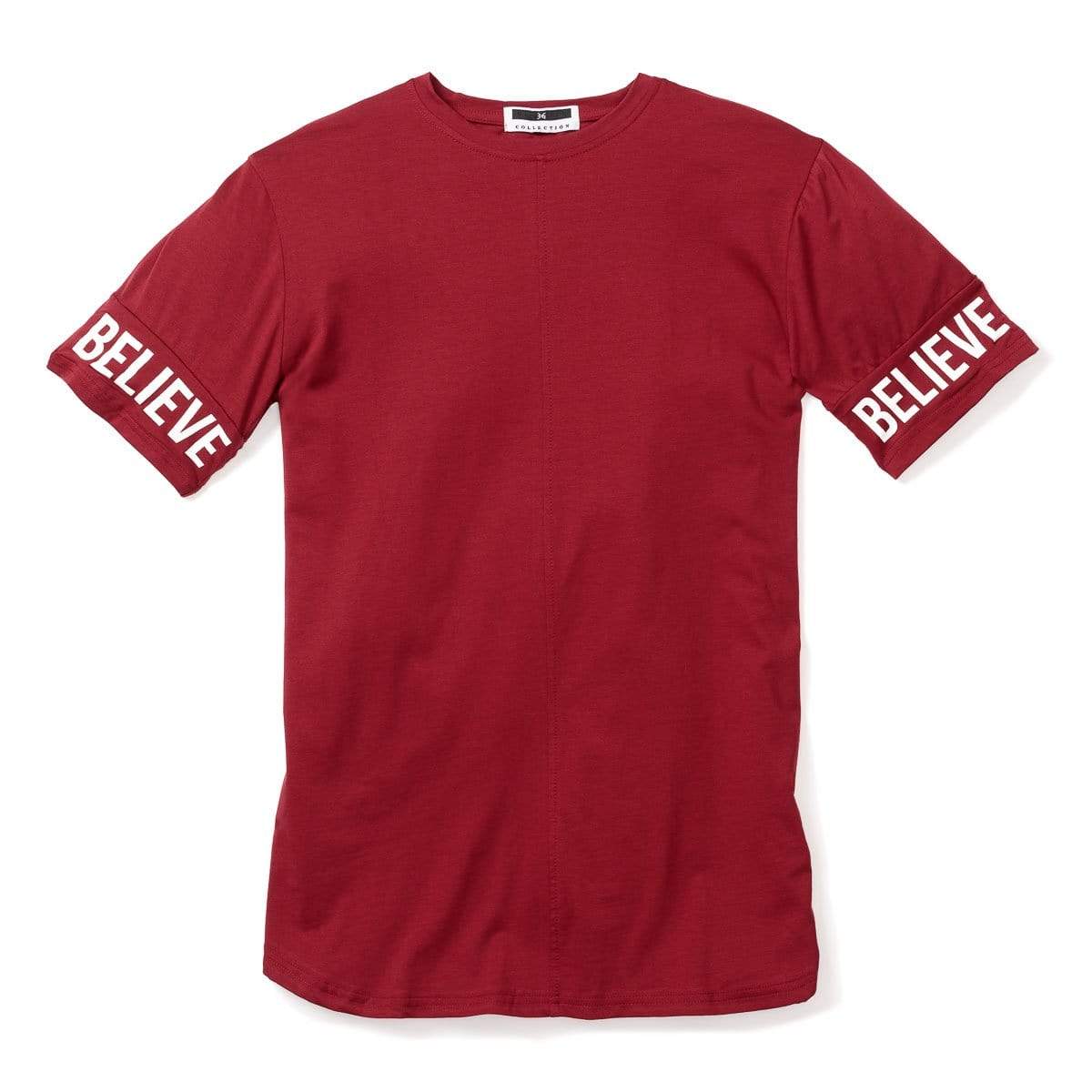 3:16 Collection T-Shirt XS 3:16 - Believe Sleeve Tee - Maroon Red
