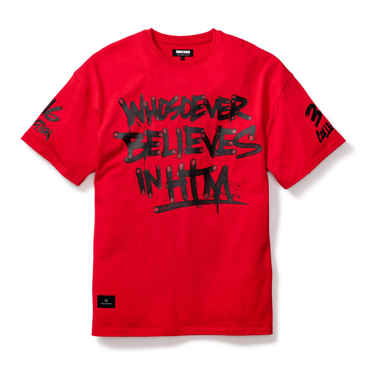 316collection 3:16 Eternal Life Oversized Tee - Red