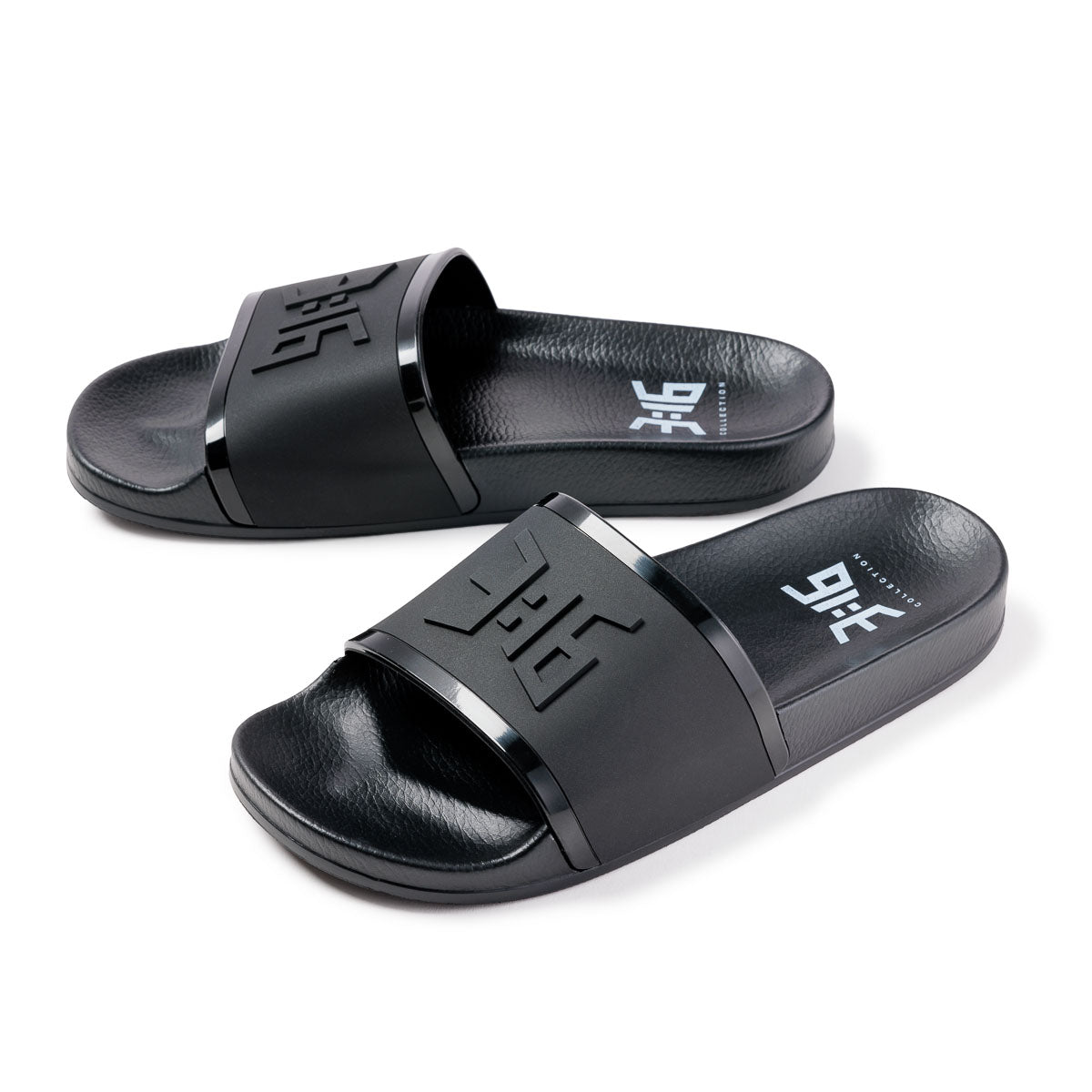 316collection 3:16 Monochromatic Unisex Slides - Black