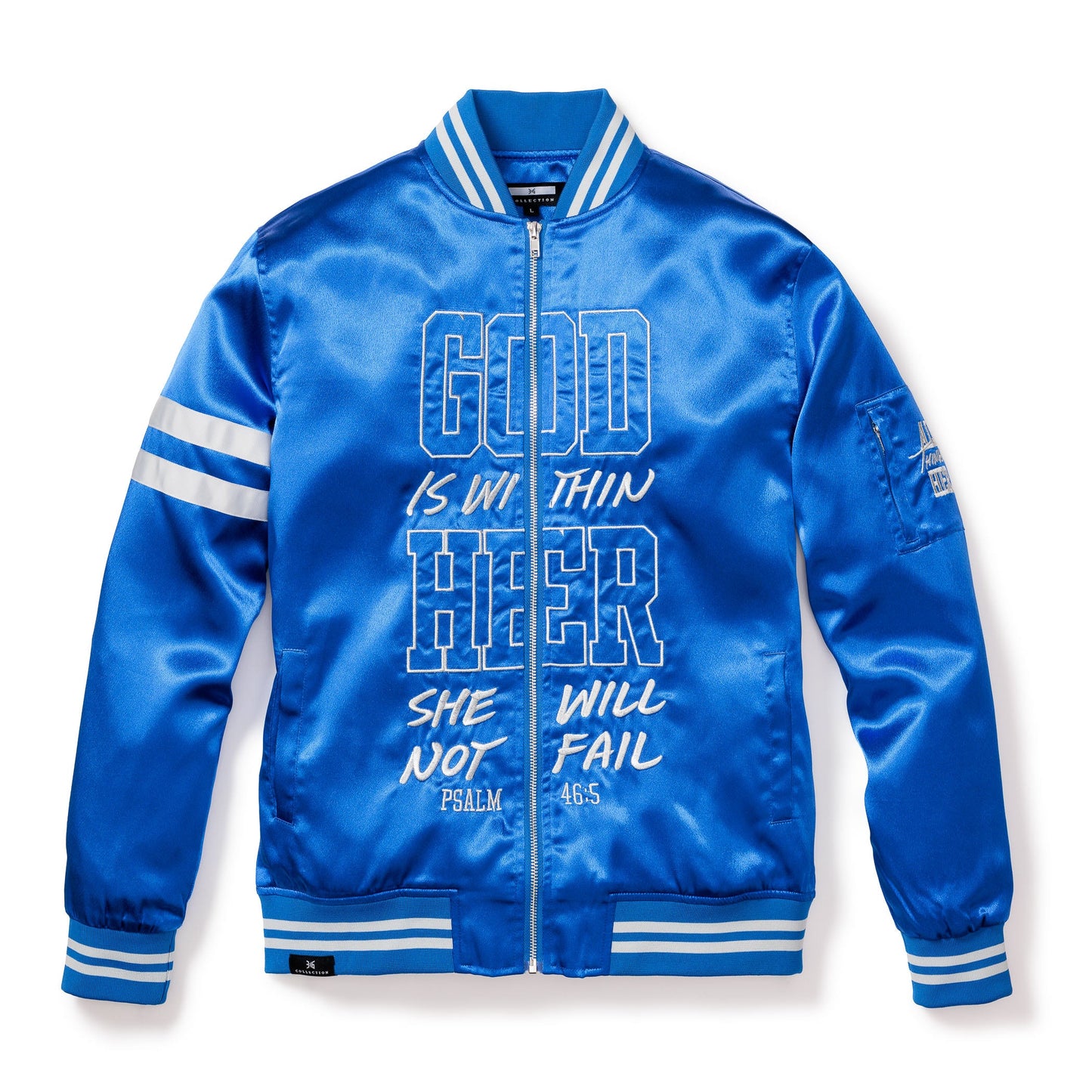 316collection Apparel WITHIN HER - WOMEN'S BOMBER JACKET - ROYAL BLUE (Limited Edition)