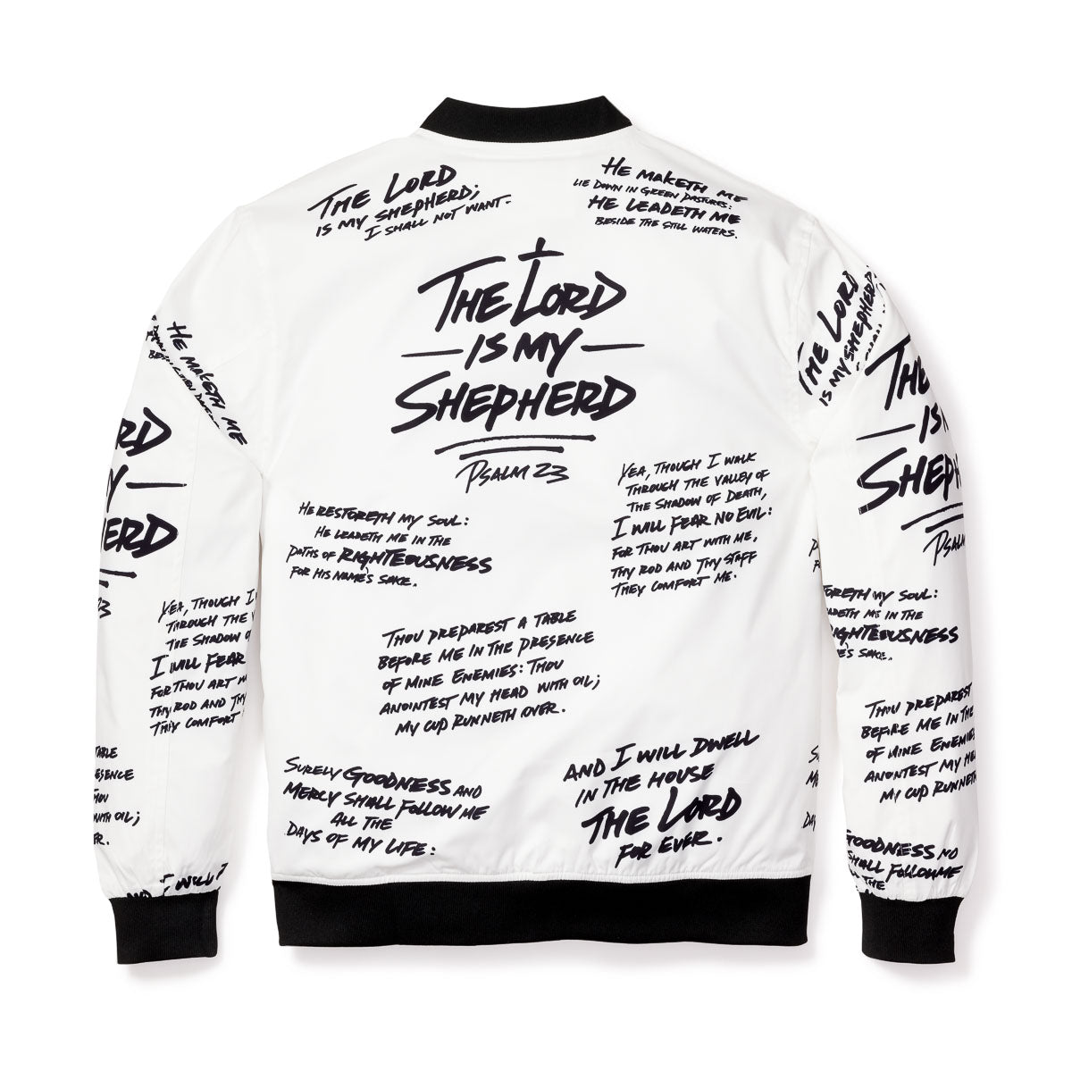 316collection Jacket Psalm 23 Bomber Jacket - White (Limited Edition)