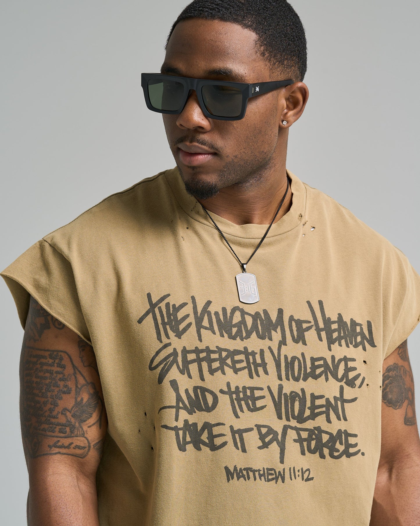 316collection Kingdom Cap Sleeve Tee - Olive