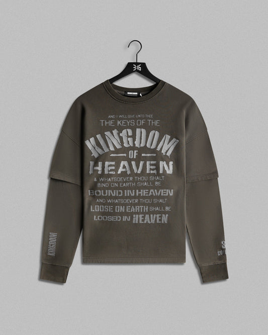 316collection Kingdom Double Layer Sweatshirt - Washed Black
