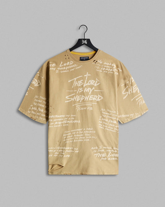 316collection Lux Psalm 23 Distressed Oversized Tee - Italian Clay