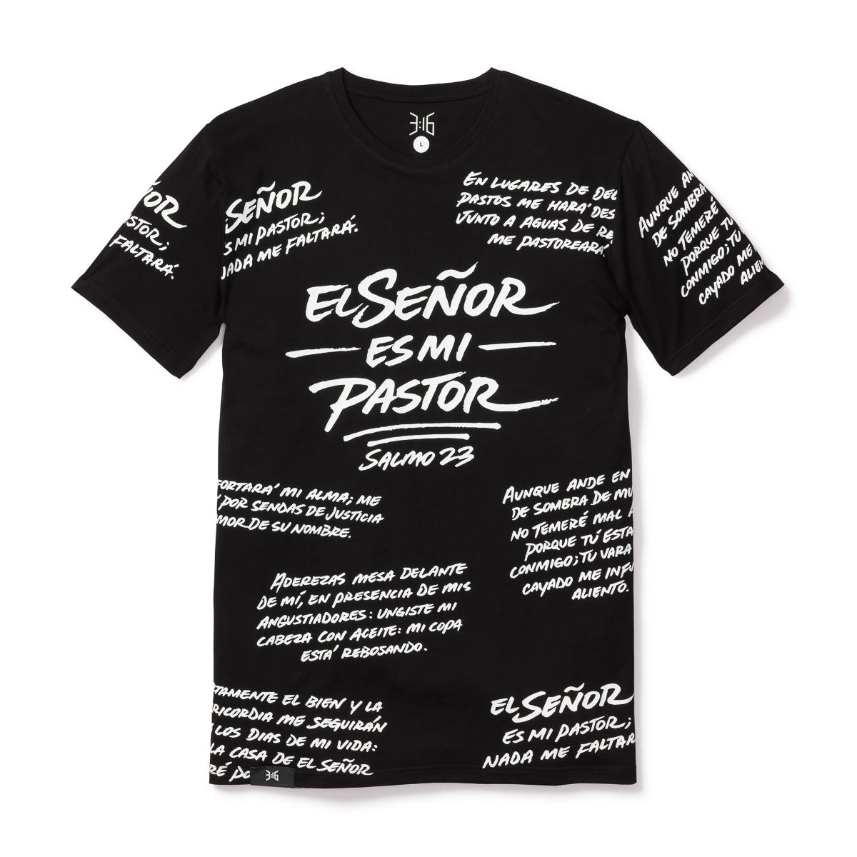 316collection XS Salmo 23 - Negro (Psalm 23 in Spanish - Black)