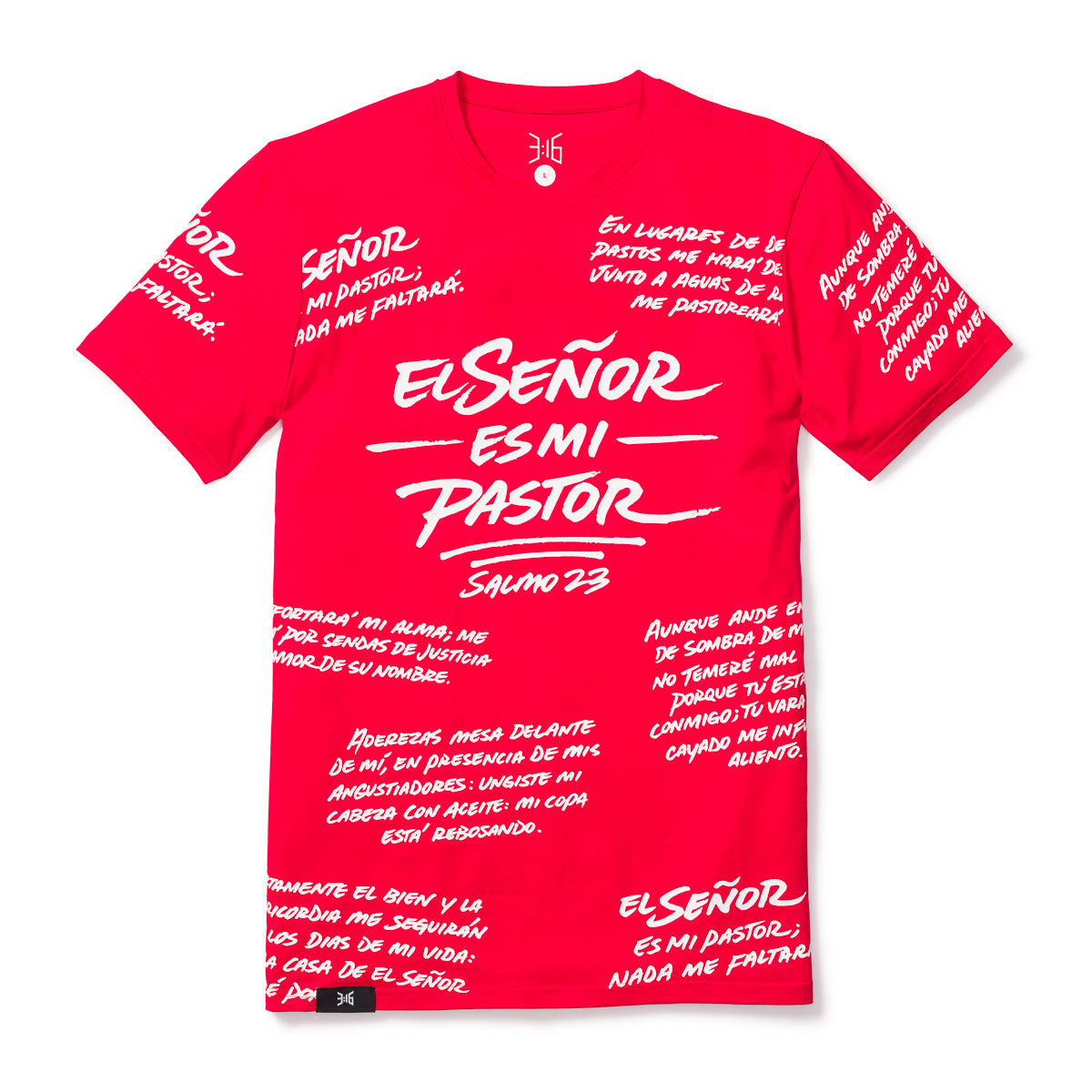 316collection XS Salmo 23 - Rojo (Psalm 23 in Spanish - Red)