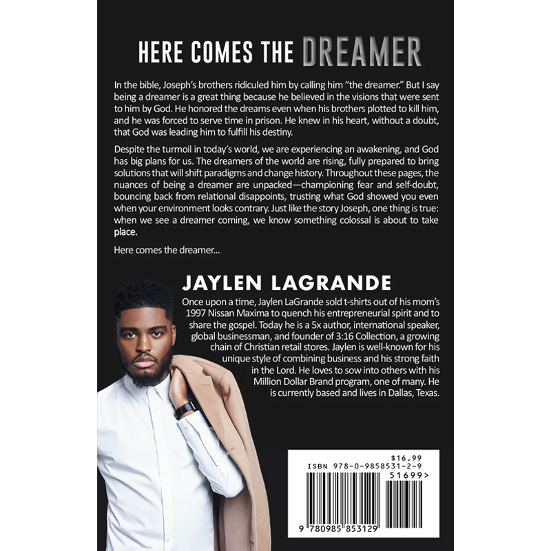 Jaylen LaGrande Enterprises Book Here Comes The Dreamer by Jaylen LaGrande (Paperback Book)