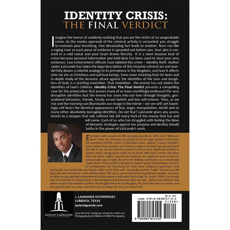 Jaylen LaGrande Enterprises Book Identity Crisis: The Final Verdict by Jaylen LaGrande